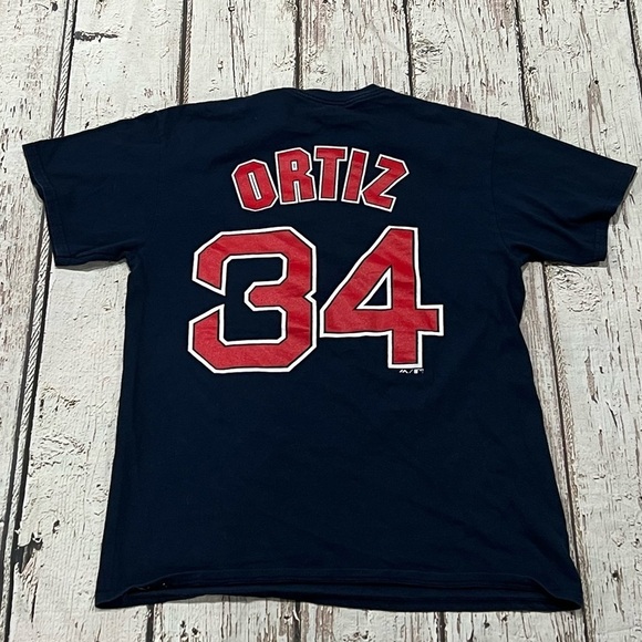 David Ortiz Boston Red Sox MLB Baseball Sports Tee Top Shirt - Picture 2 of 5